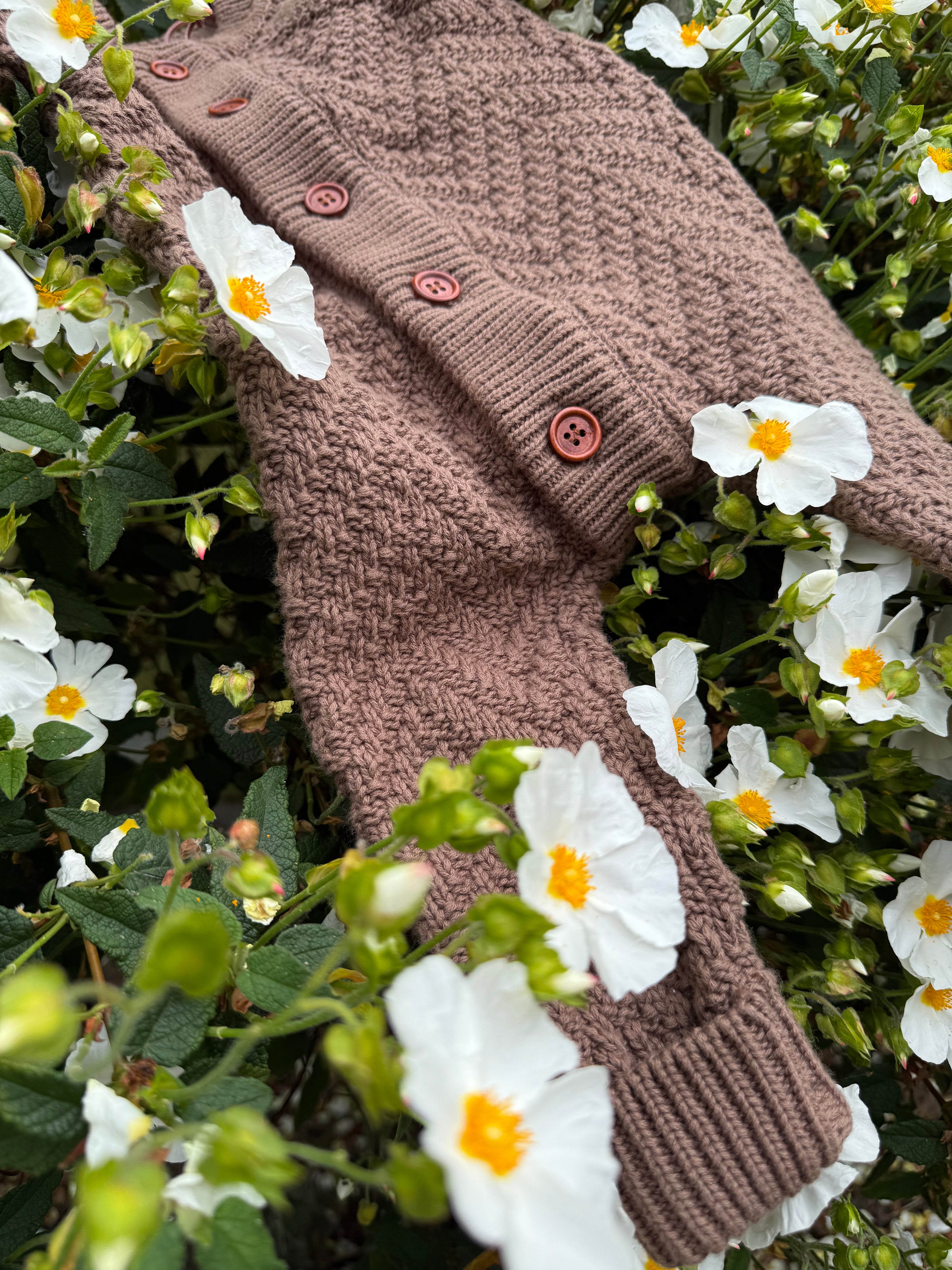 PRIMROSE TRUNKS ORGANIC COTTON KNIT BABY ROMPER BROWN MOCHA ROMPER NEWBORN KNITTED ROMPER WITH PREMIUM GIFT BOX