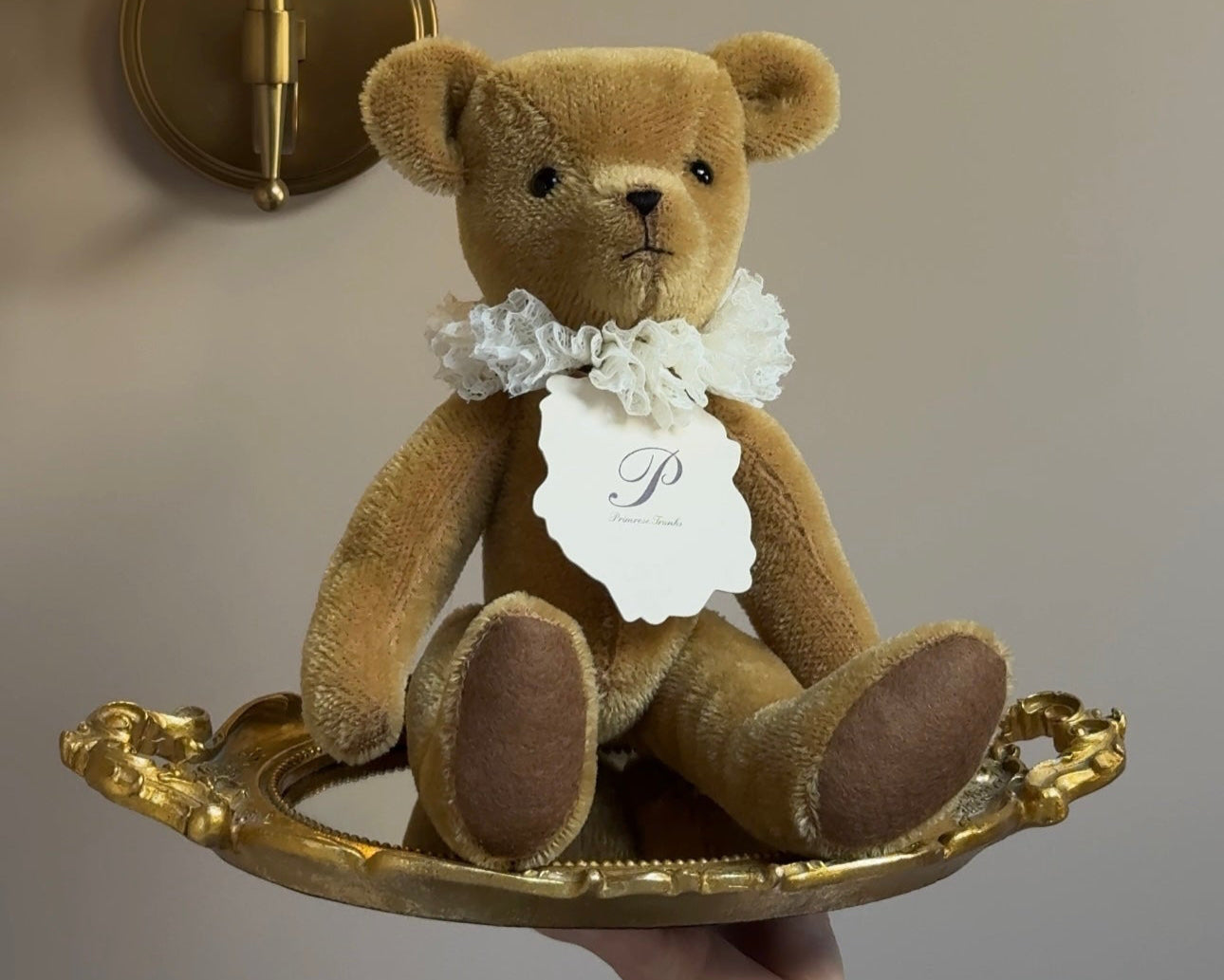 PRIMROSE TRUNKS PRIMROSE TRUNK BABY GIFT SET GREEN TRUNK ROMPER BLANKET BEAR BRUSH MUSLIN UK